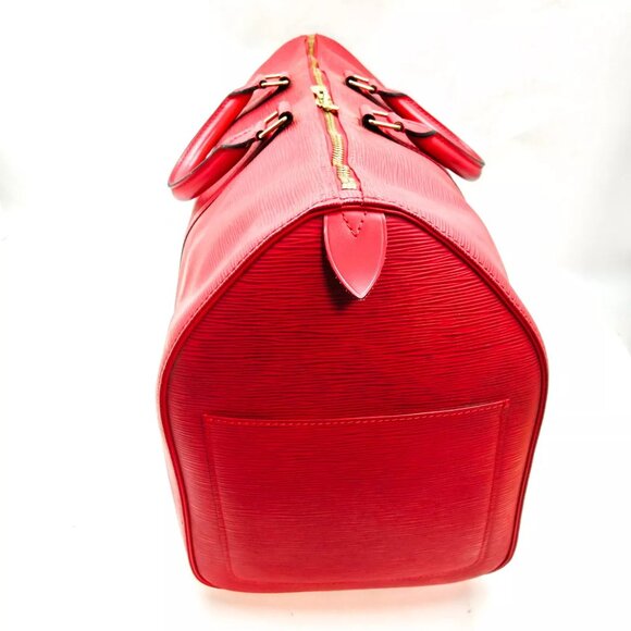 Louis Vuitton Red Epi Boston Bag Keepall 50 - Picture 3 of 10